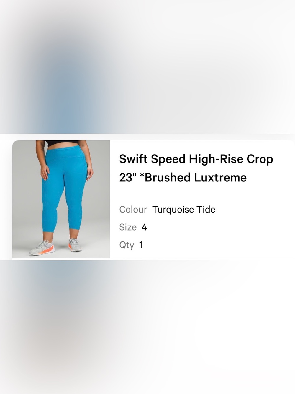 lululemon athletica Swift Speed 23” brushed luxtreme - color turquoise tide